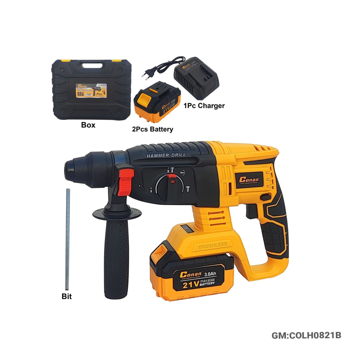 21V Brushless Lithium -lon Rotary Hammer "COLH0821B"