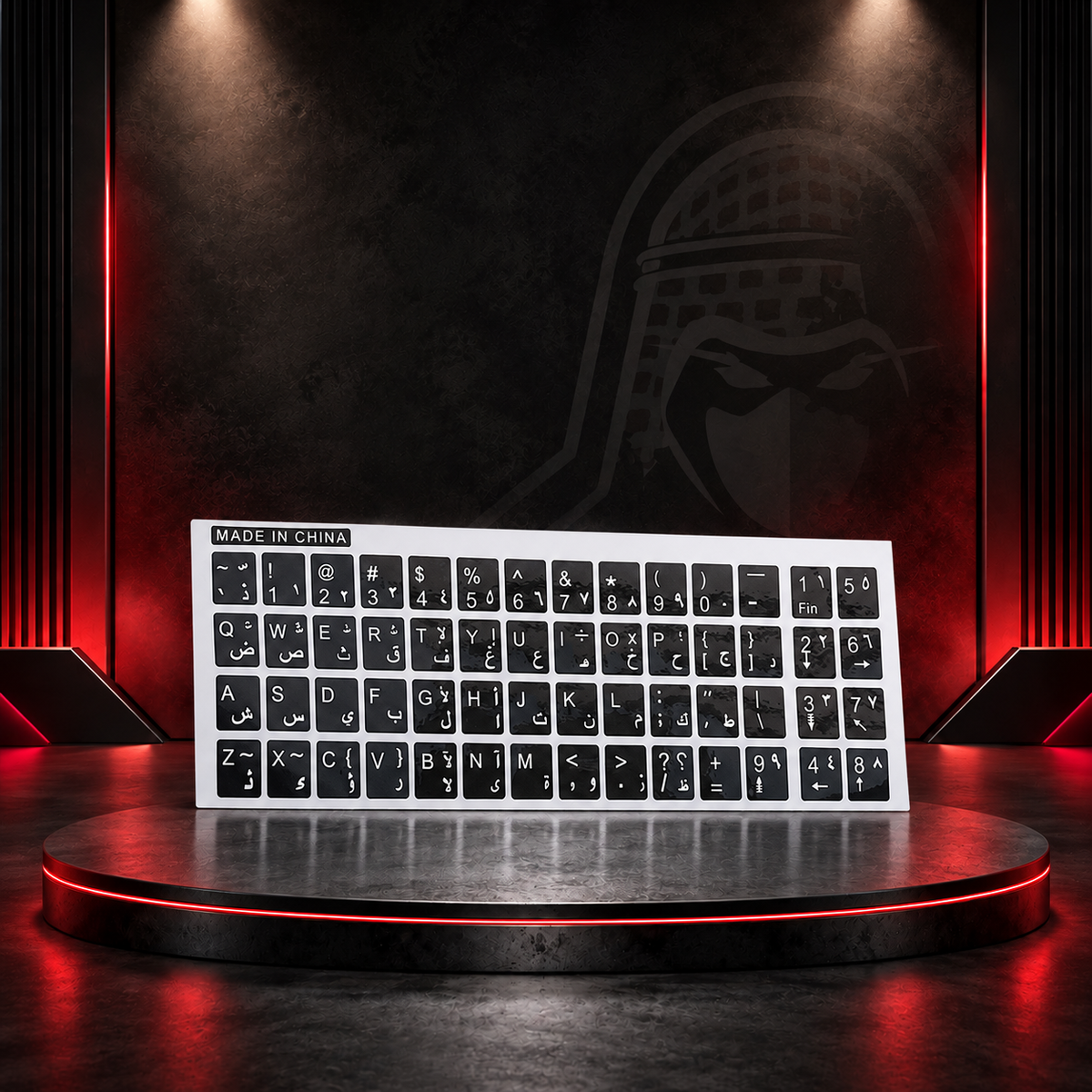 White Letters Keyboard Sticker Cover for Black Laptop PC "mg-1"