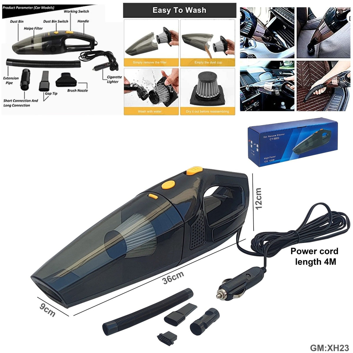 Wet & Dry Car  Vacuum Cleaner "xh23"