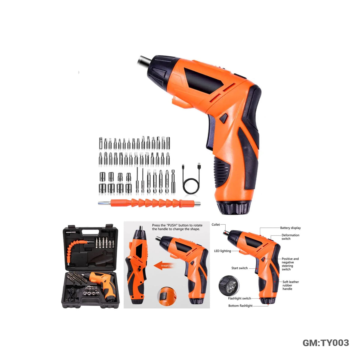Cordless Electric Screwdriver Drill Set "TY003"
