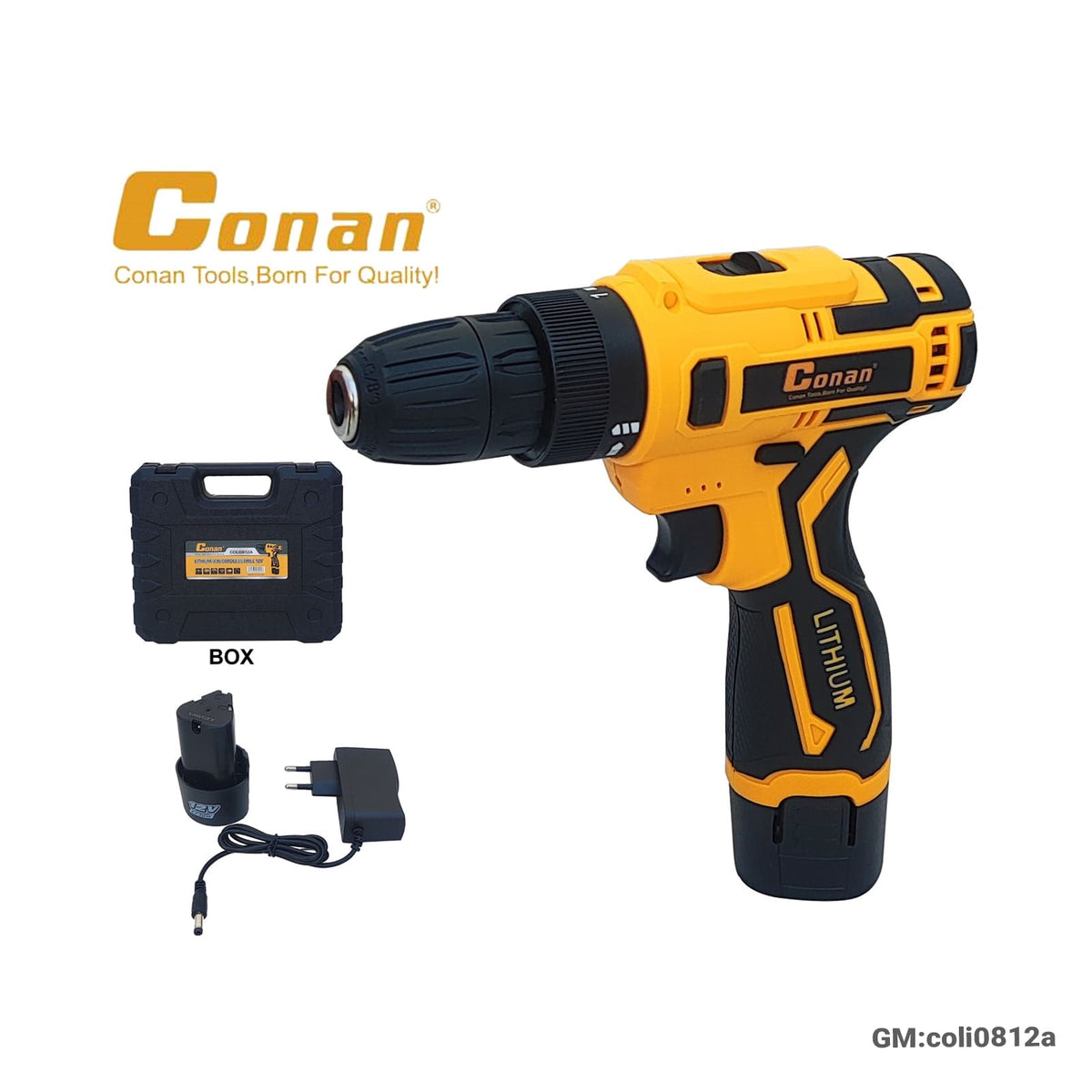 LITHIUM-ION CORDLESS DRILL 12V "coli0812a"