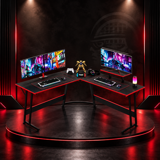CHATTY L-Shaped Gaming Desk & Corner Office Desk"562-12"