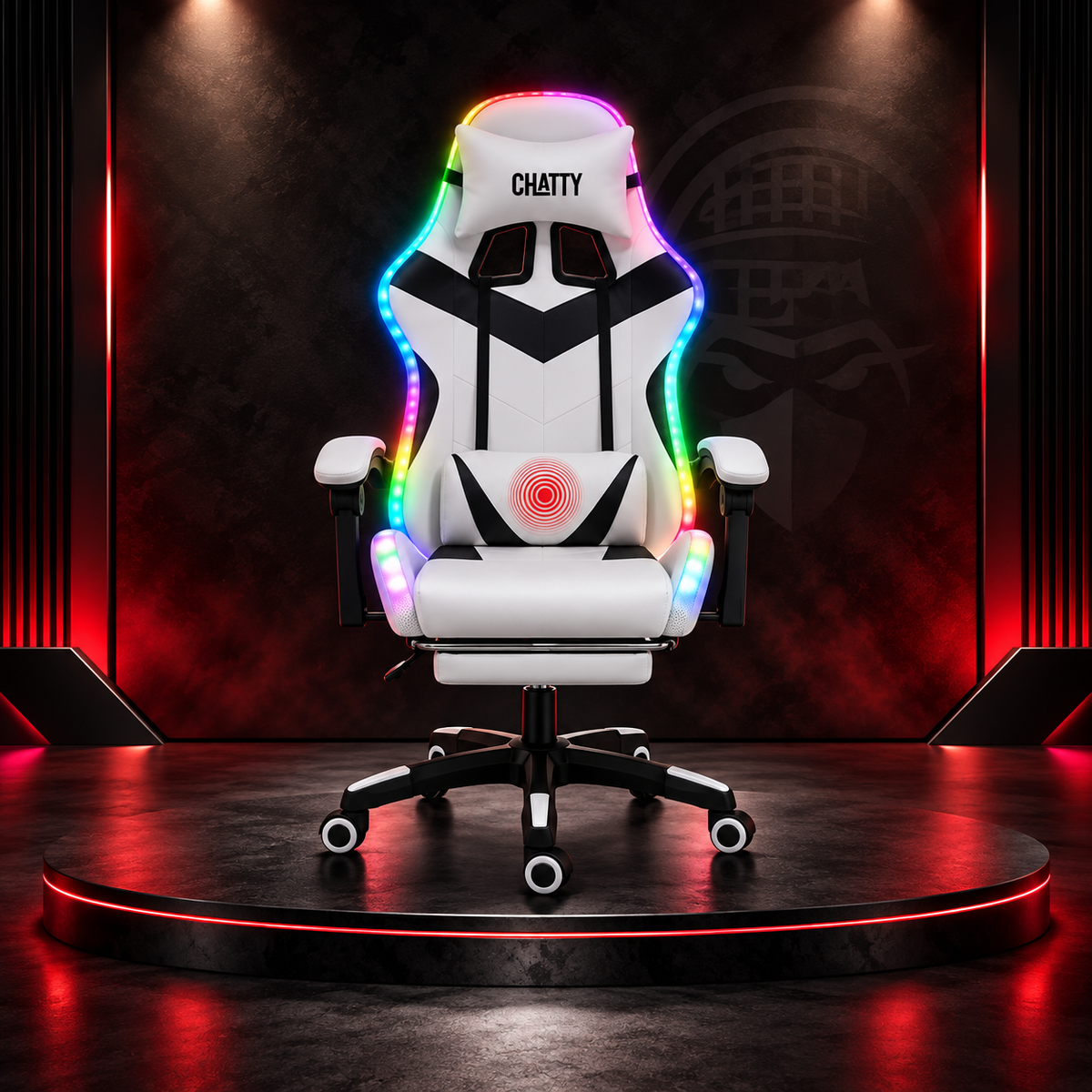 RGB Comfortable Leather Gaming Chair with Footrest"CS-CHR02"