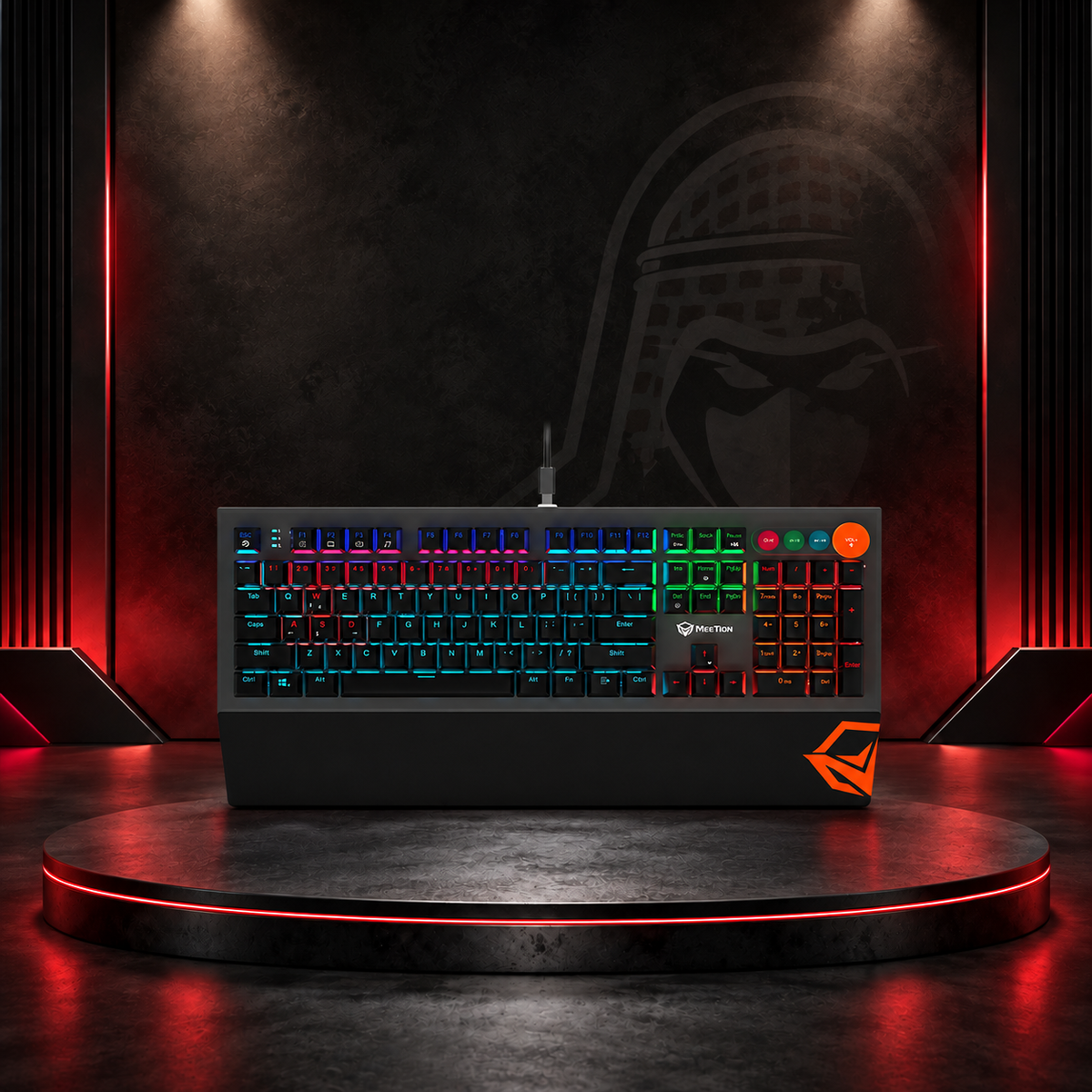 MEETION Colorful Adjustable Rainbow Backlight Mechanical Gaming Keyboard "MT-MK500"