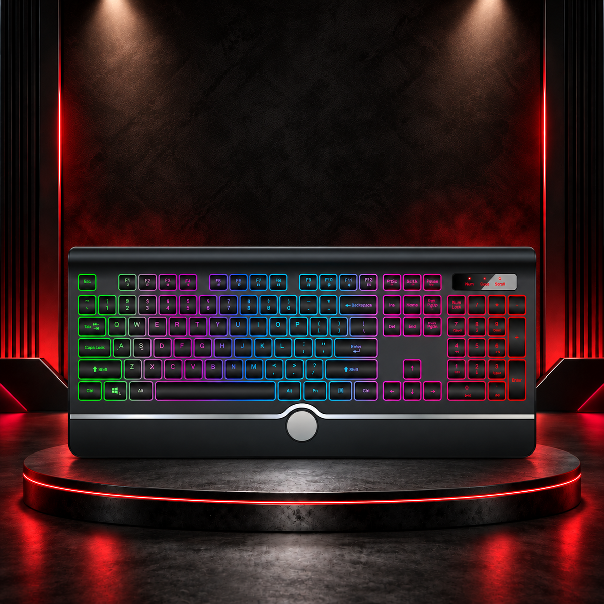 WB-580 Weibo RGB Wired Keyboard – Membrane, USB, English Layout